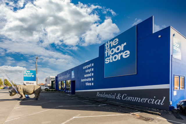 The Floor Store Building in Hamilton, Waikato, where you can buy great flooring products.